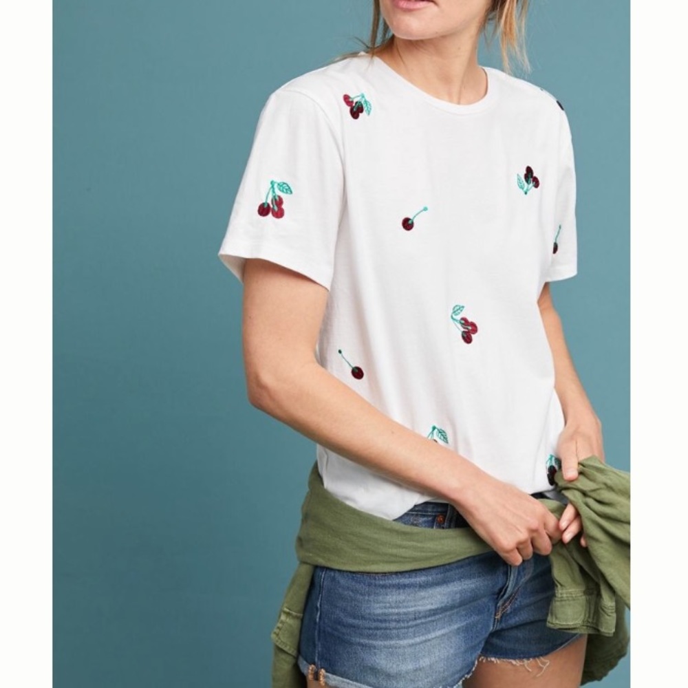 NWT Summertime Embroidered Tee